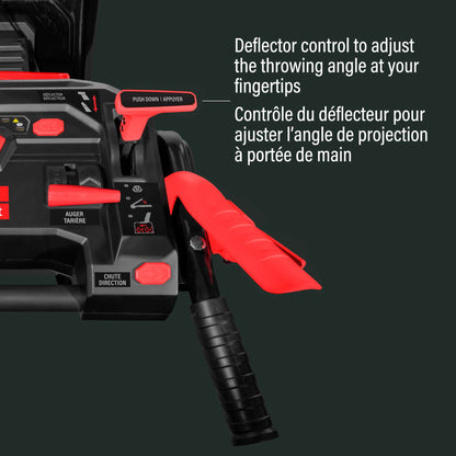 Souffleuse à neige électrique sans fil 24 po à 2 phases, autopropulsée
