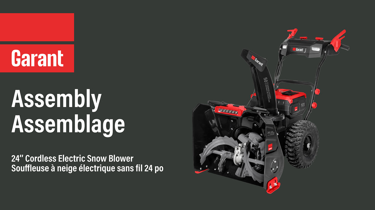 Comment assembler votre souffleuse à neige 24 po?