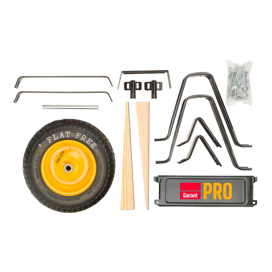Ensemble de pièces de remplacement pour brouette 5 pi³ en acier avec roue anticrevaison