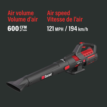 Souffleur électrique sans fil, 600 pi³/min