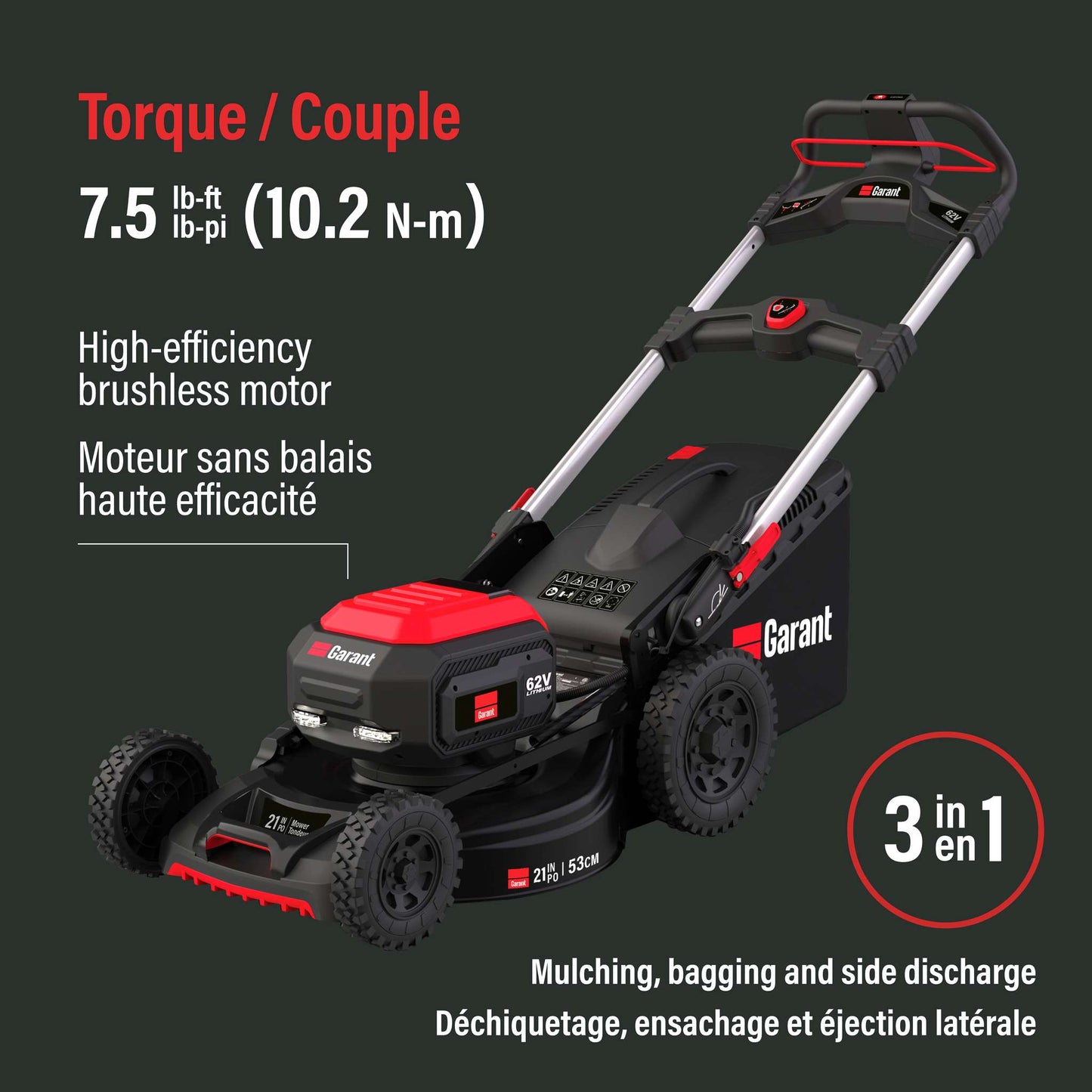 21-inch Cordless Electric Lawn Mower