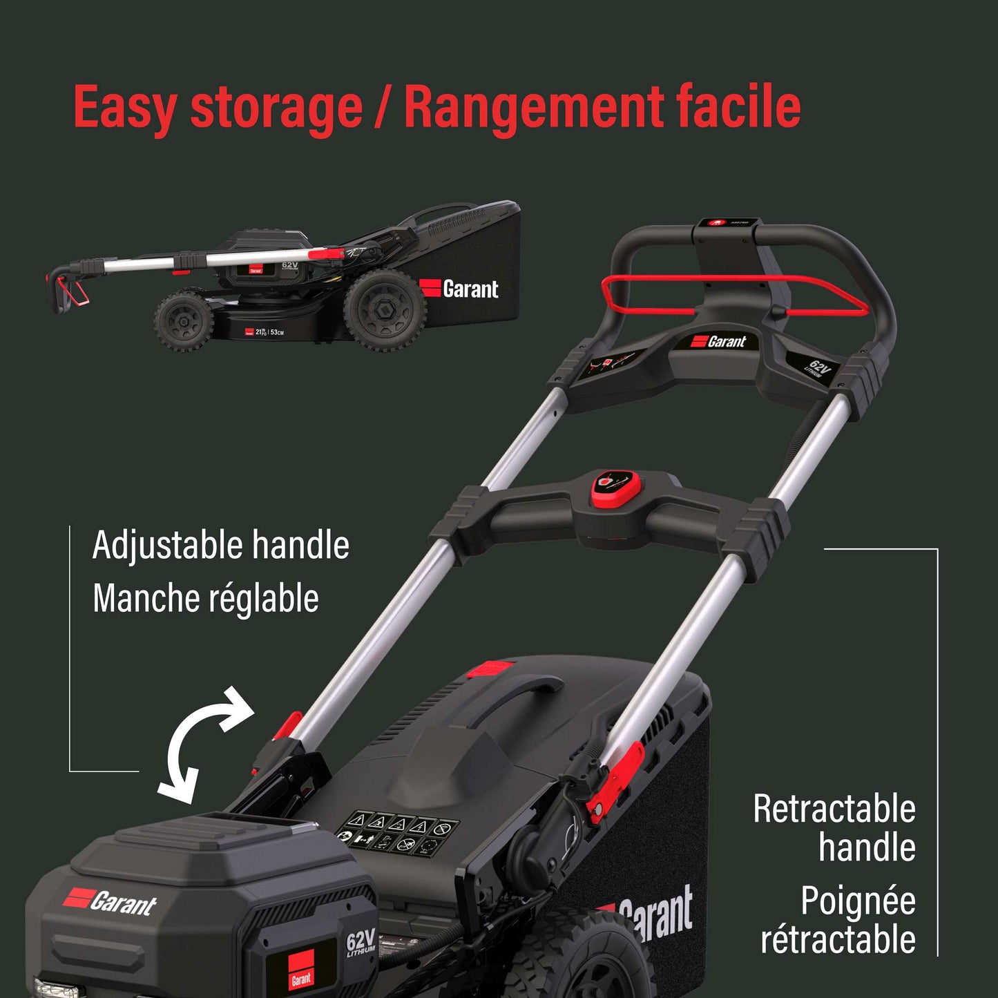 Self-propelled 21-inch Cordless Electric Lawn Mower