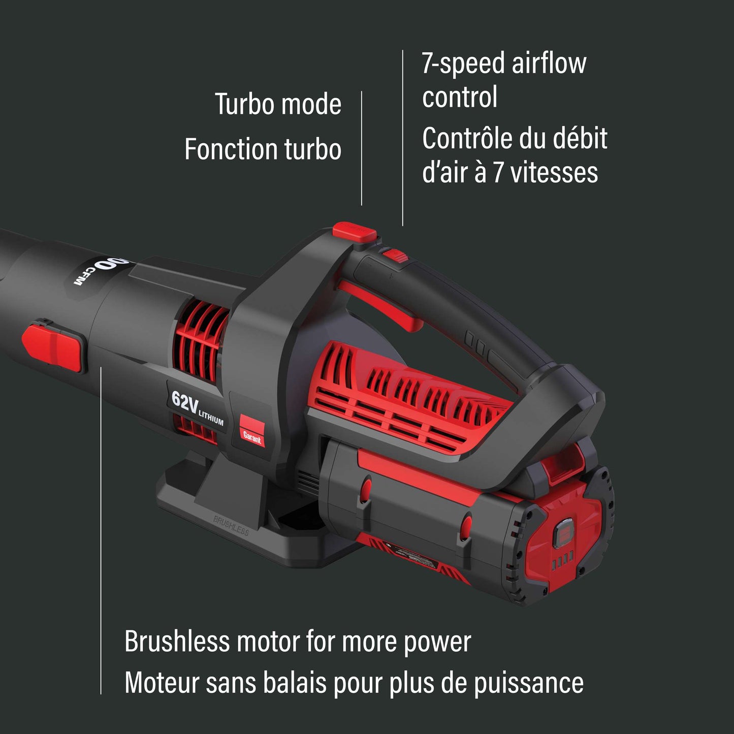 Souffleur électrique sans fil, 600 pi³/min (outil seulement)