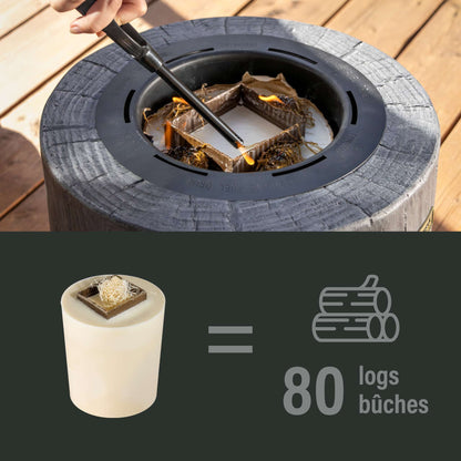 Combustible pour le foyer extérieur Ecofuego, sans fragrance