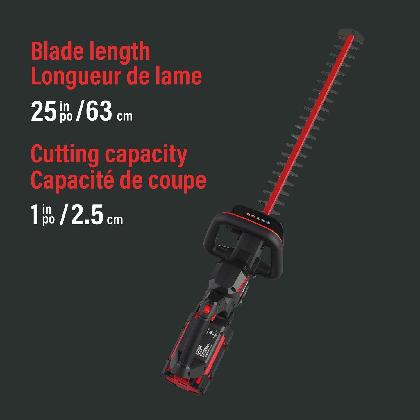 25'' Cordless Electric Hedge Trimmer (Tool only)