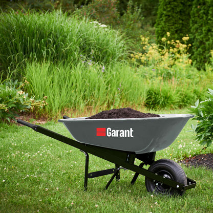 5 ft³ Gardening Wheelbarrow, Steel Tray