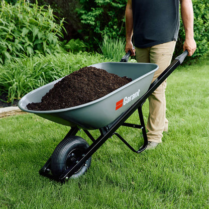 Brouette de jardinage en acier de 5 pi³