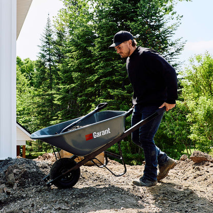Brouette de jardinage, 5 pi³, cuve en acier