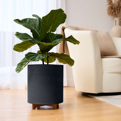 12" Hygge Felt Planter with self-watering system