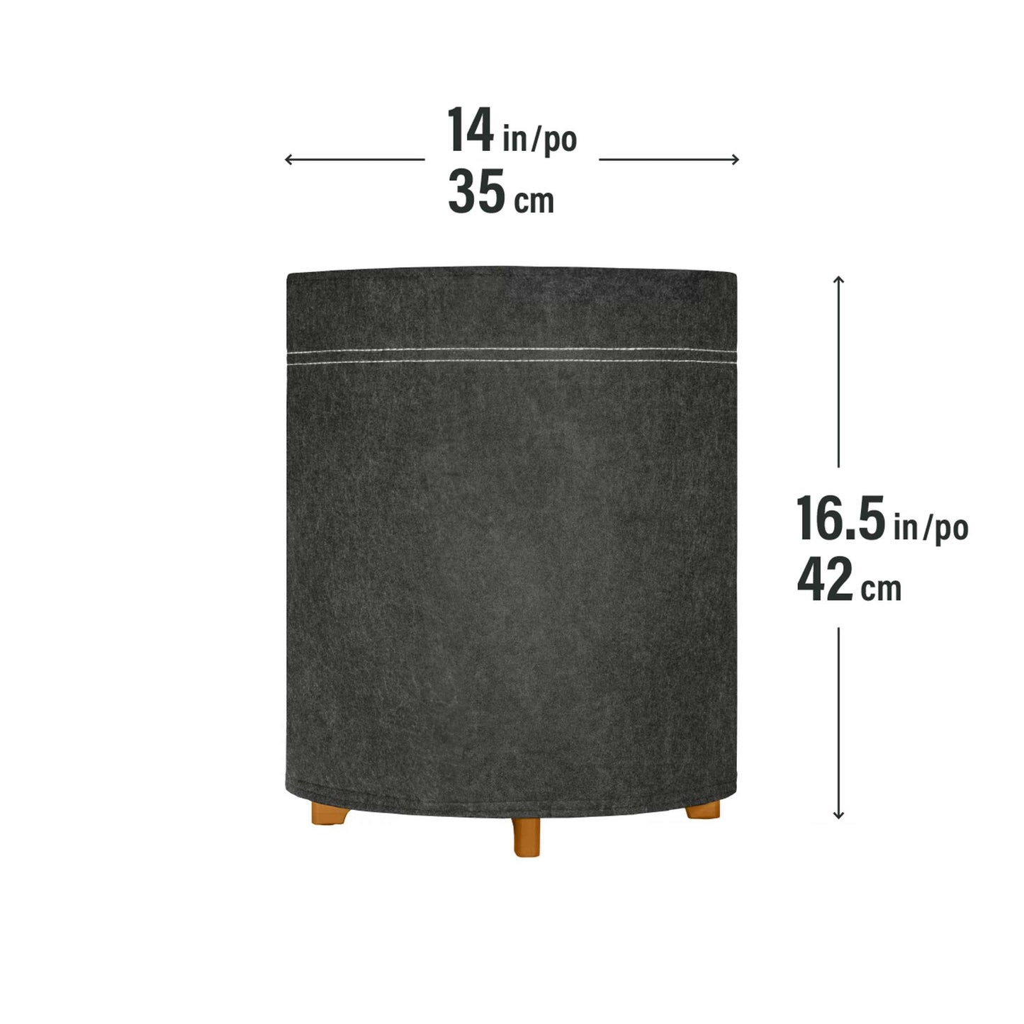 14" Hygge Felt Planter with self-watering system