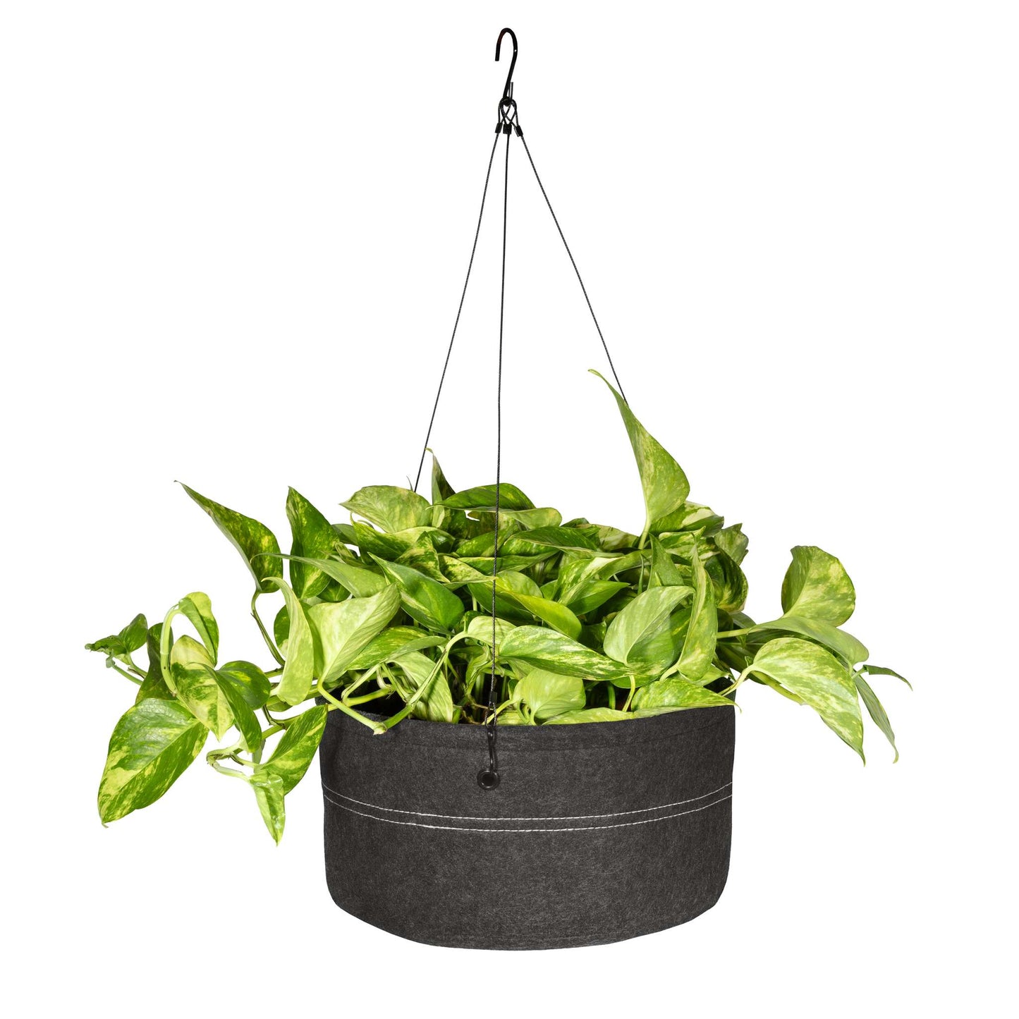 12" Hygge Felt Hanging Planter with self-watering system