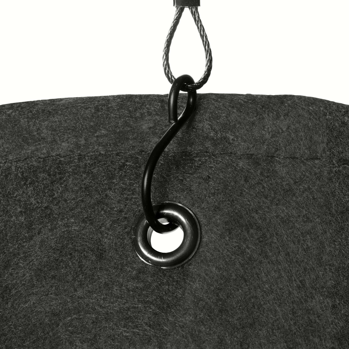 12" Hygge Felt Hanging Planter with self-watering system