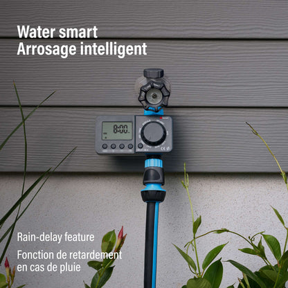 Minuterie d’arrosage numérique programmable avec écran ACL