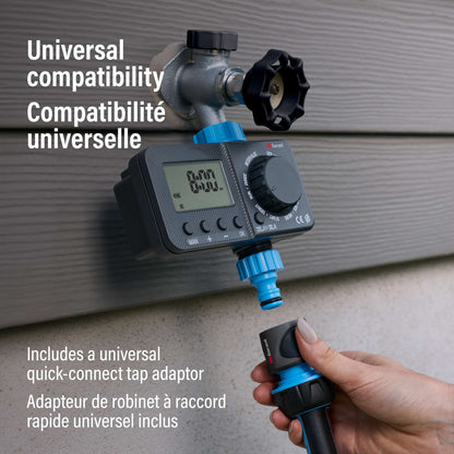 Minuterie d’arrosage numérique programmable avec écran ACL