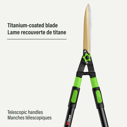 Cisaille à haies télescopique en titanium