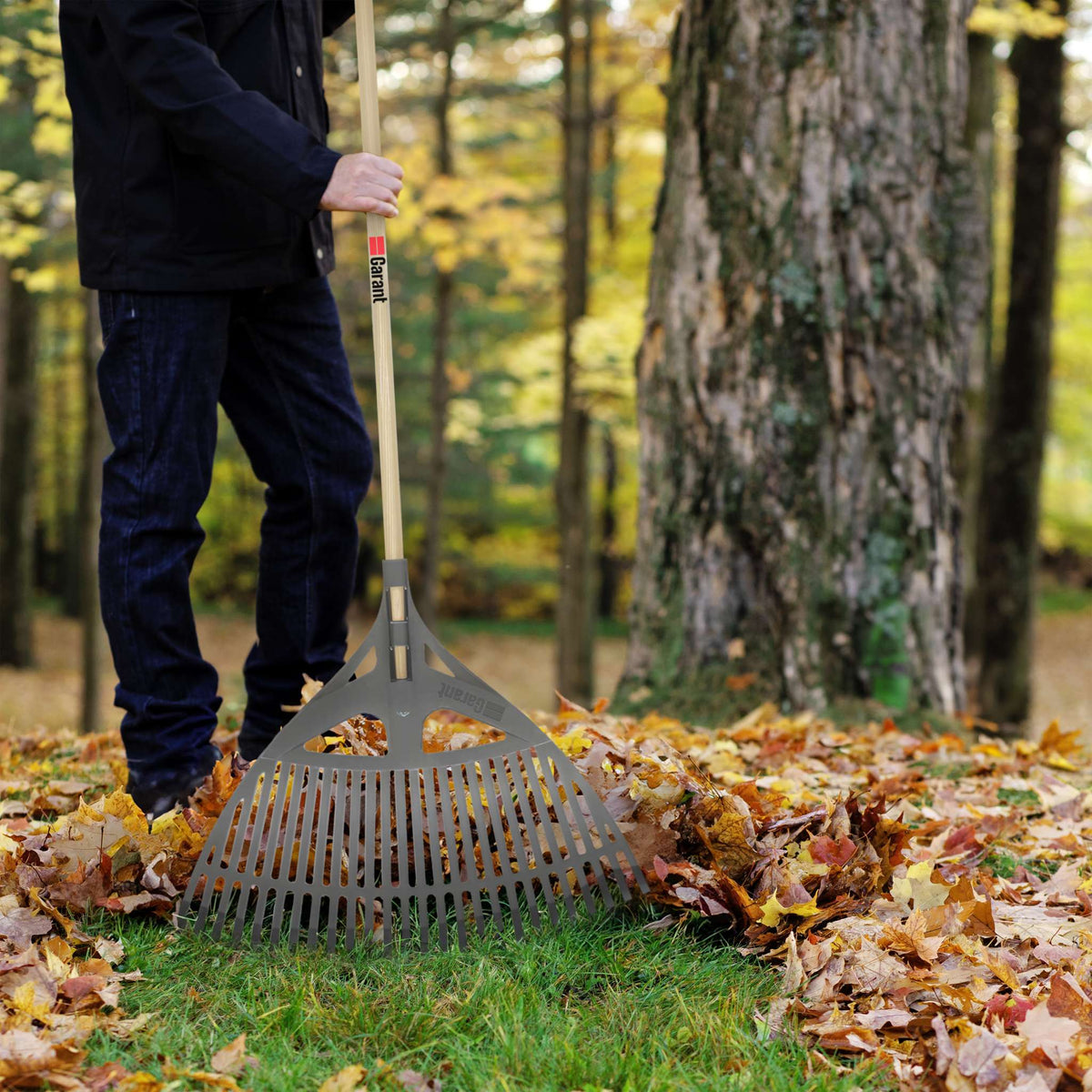 Laf Rake 24’’ Poly Leaf Rake - Efficient Cleanup - Garant