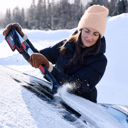 36” Telescopic Snow Brush with Non-Scratch Folding Head