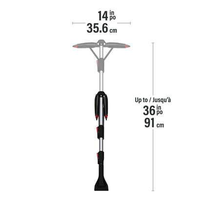Balai à neige télescopique 36 po avec tête anti-égratignures pliable