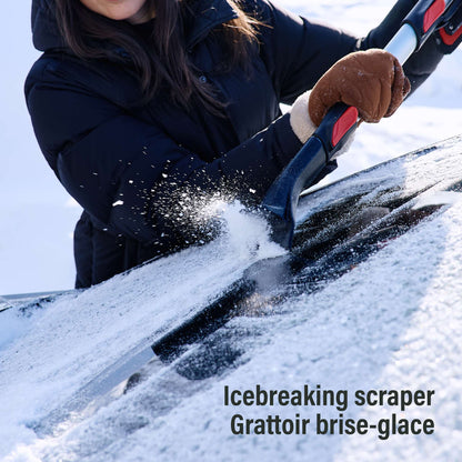 Balai à neige télescopique 36 po avec tête anti-égratignures pliable