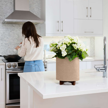 Jardinière Hygge feutre 8 po avec système auto-arrosant