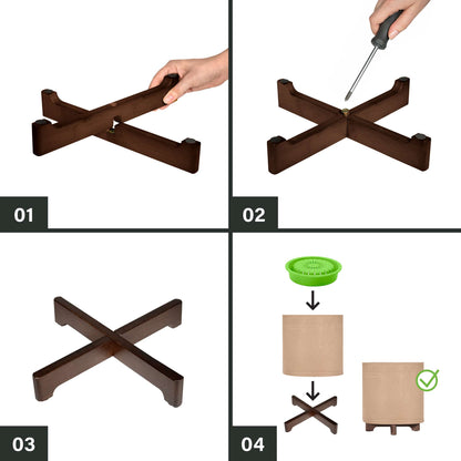 Jardinière Hygge en feutre 14 po avec système auto-arrosant