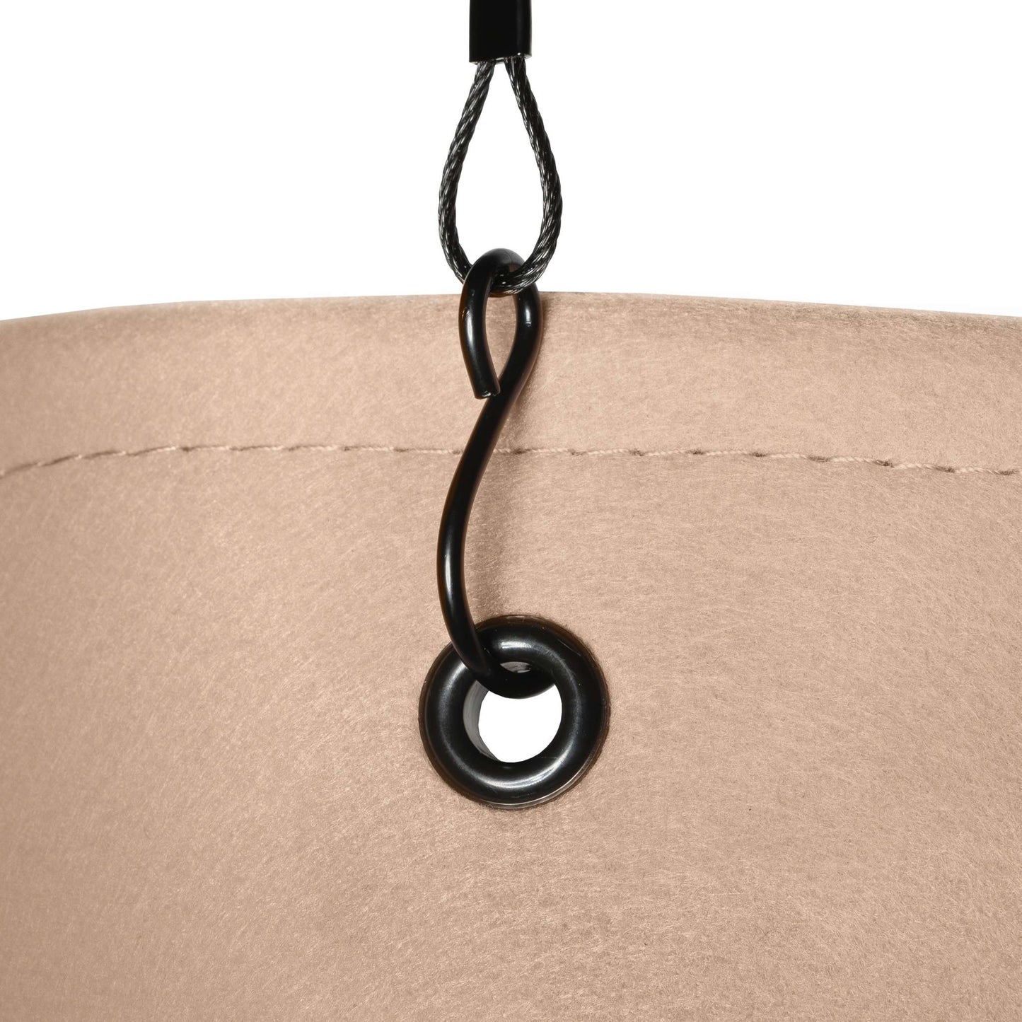 Jardinière suspendue Hygge en feutre 12 po avec système auto-arrosant