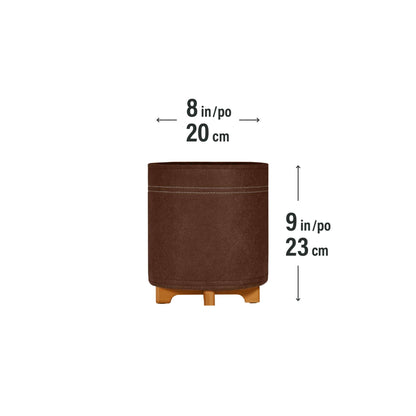 Jardinière Hygge feutre 8 po avec système auto-arrosant