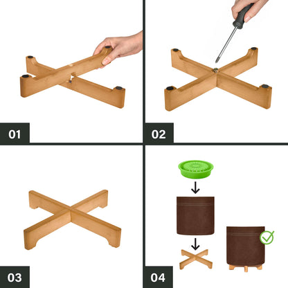 Jardinière Hygge feutre 8 po avec système auto-arrosant