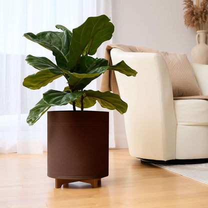 12" Hygge Felt Planter with self-watering system