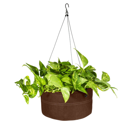 12" Hygge Felt Hanging Planter with self-watering system