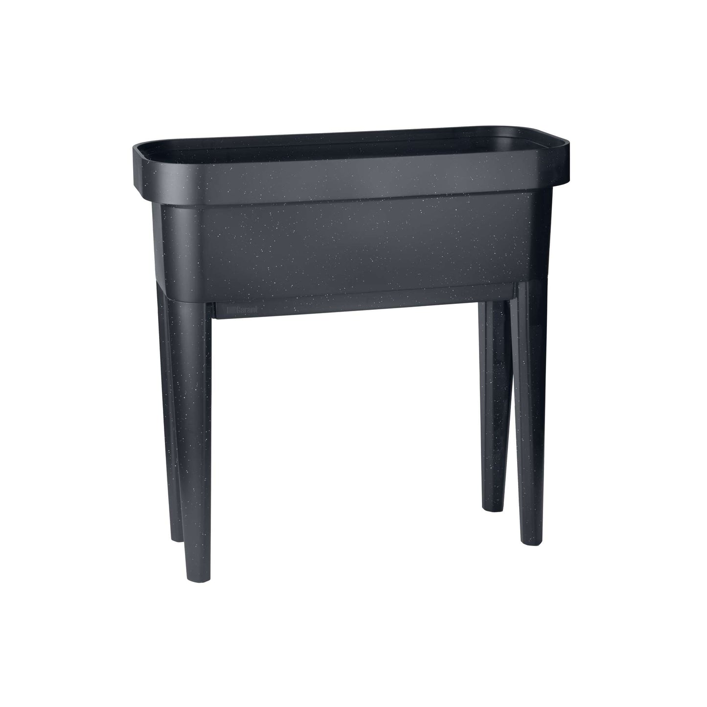 Raised garden bed with trellis and self-watering system