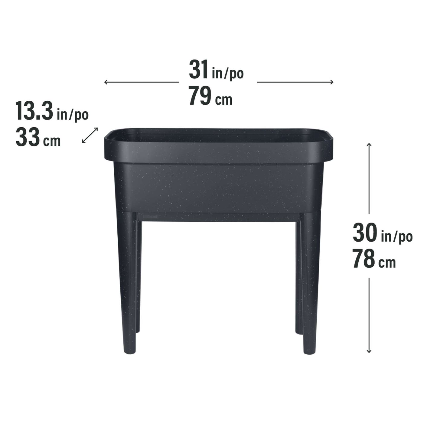 Raised garden bed with trellis and self-watering system