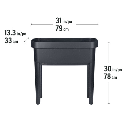 Jardin surélevé avec treillis et système auto-arrosant