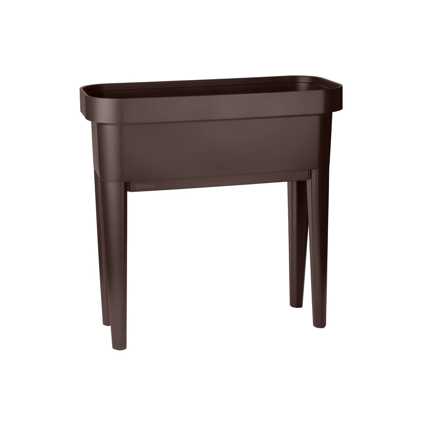 Raised garden bed with trellis and self-watering system