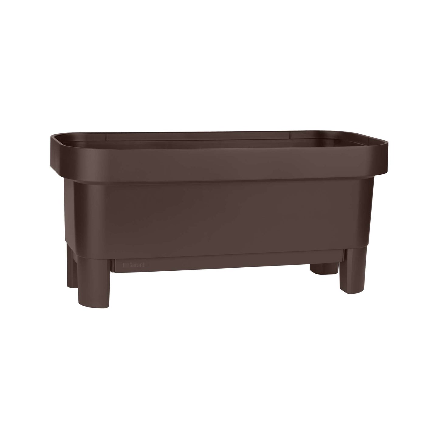 Raised garden bed with trellis and self-watering system