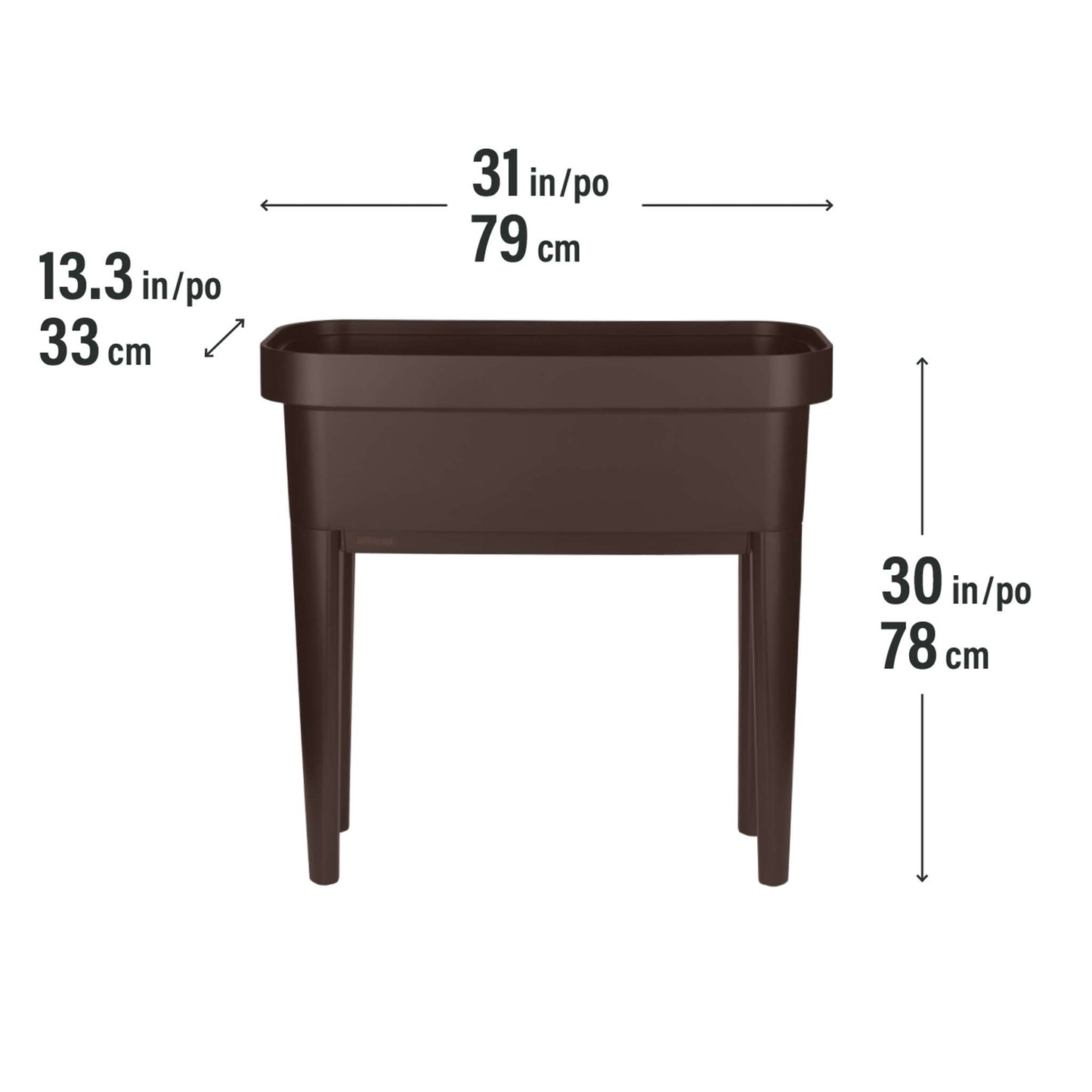 Raised garden bed with trellis and self-watering system