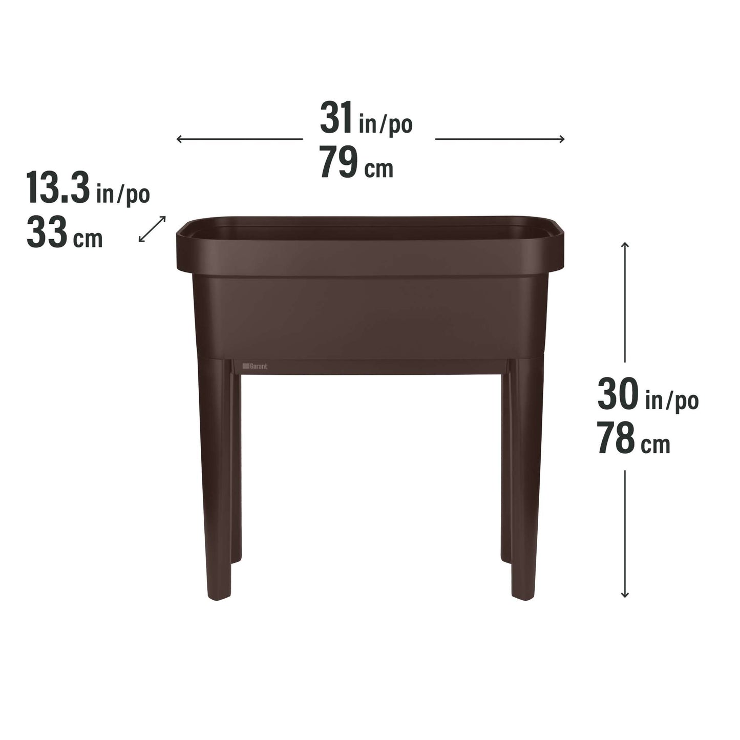 Jardin surélevé avec treillis et système auto-arrosant