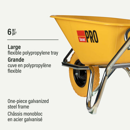 Brouette industrielle cuve en poly 6 pi³