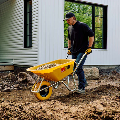 6 cu. ft. Industrial Wheelbarrow with Poly Tray