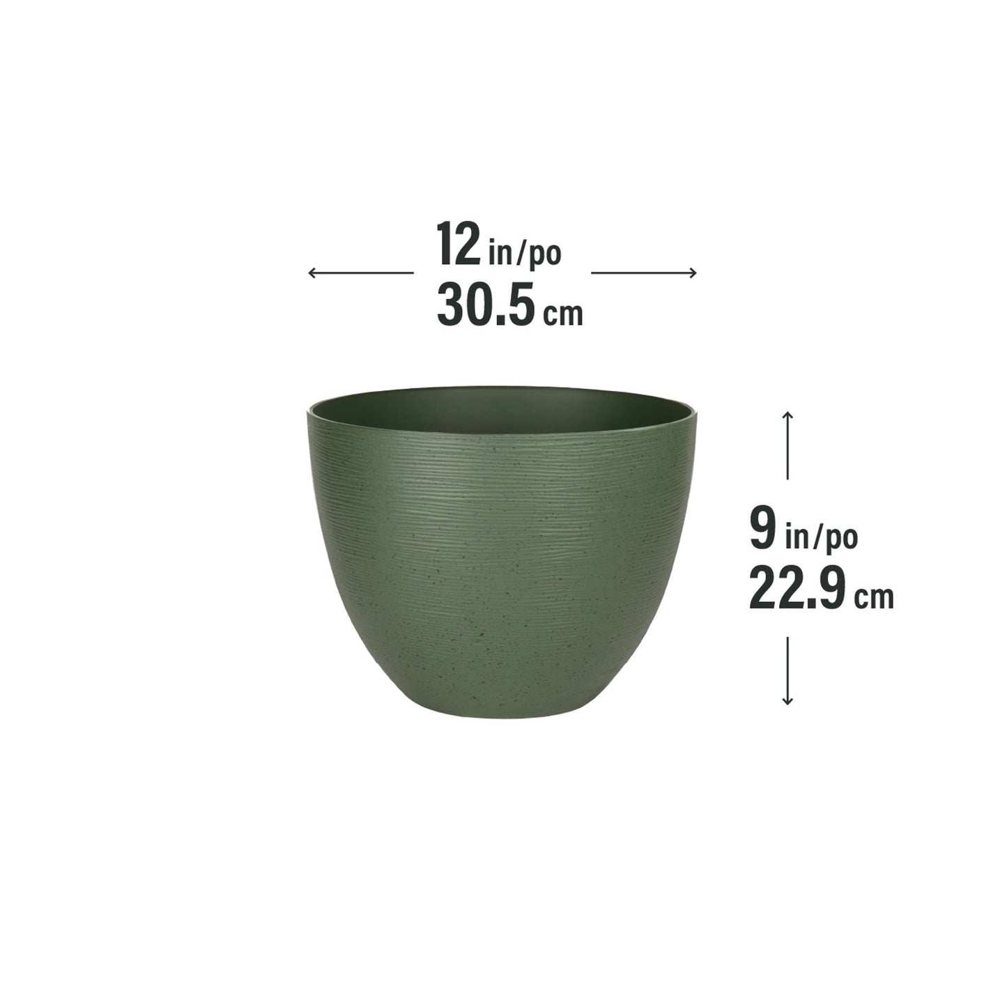 12" Momoka Planter with Stone-Effect Finish