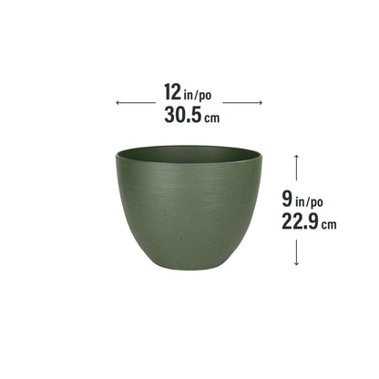 12" Momoka Planter with Stone-Effect Finish