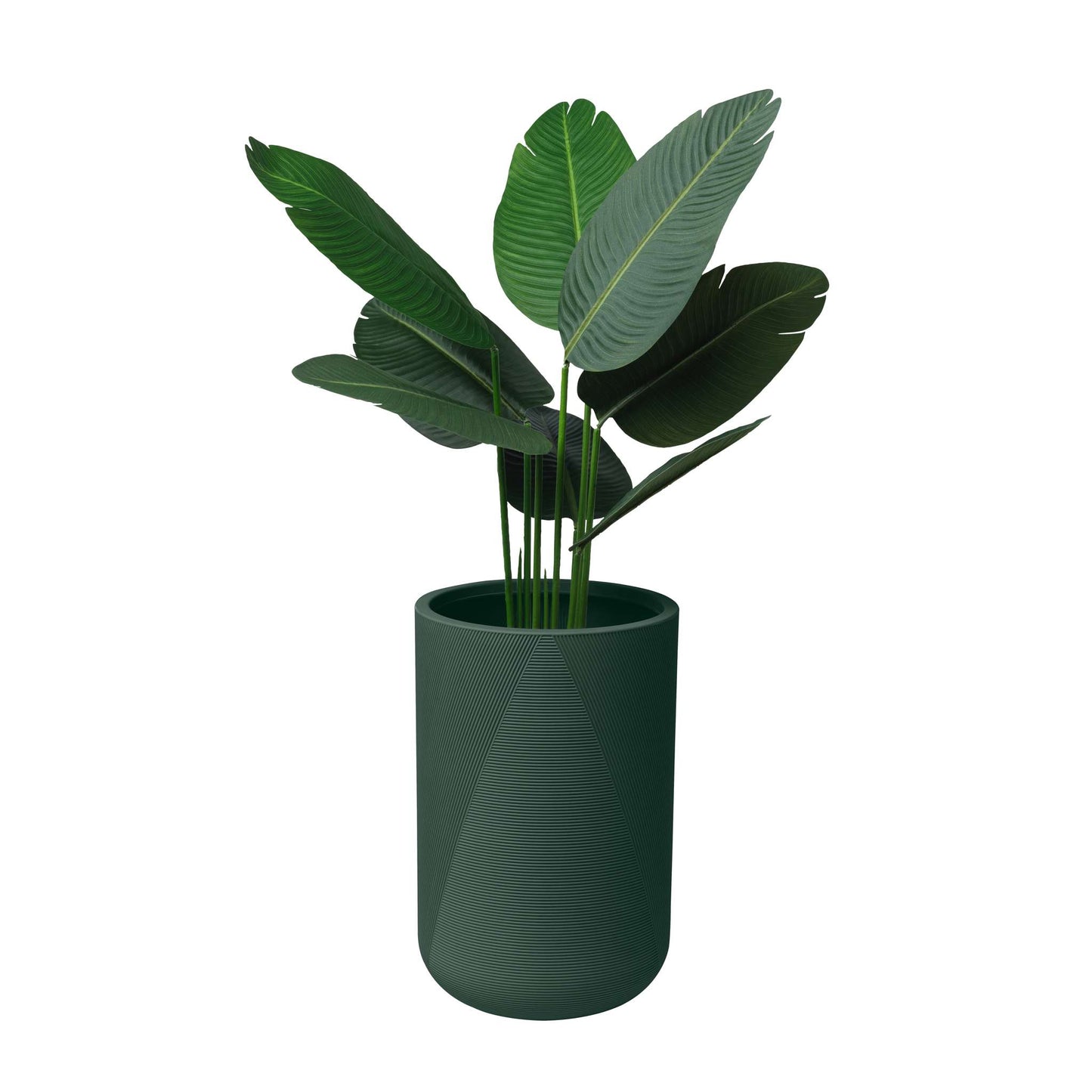 Grande jardinière Gavin 14 po avec lignes géométriques