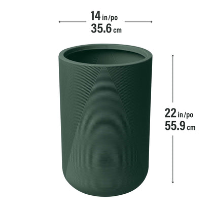 Grande jardinière Gavin 14 po avec lignes géométriques