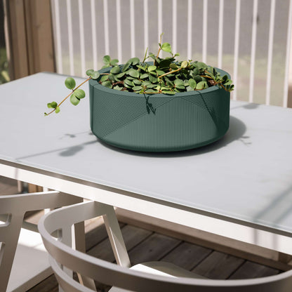 Jardinière Gavin 15 po avec lignes géométriques