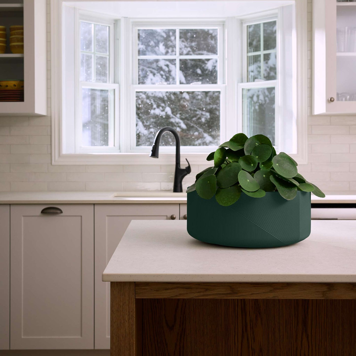 Jardinière Gavin 15 po avec lignes géométriques