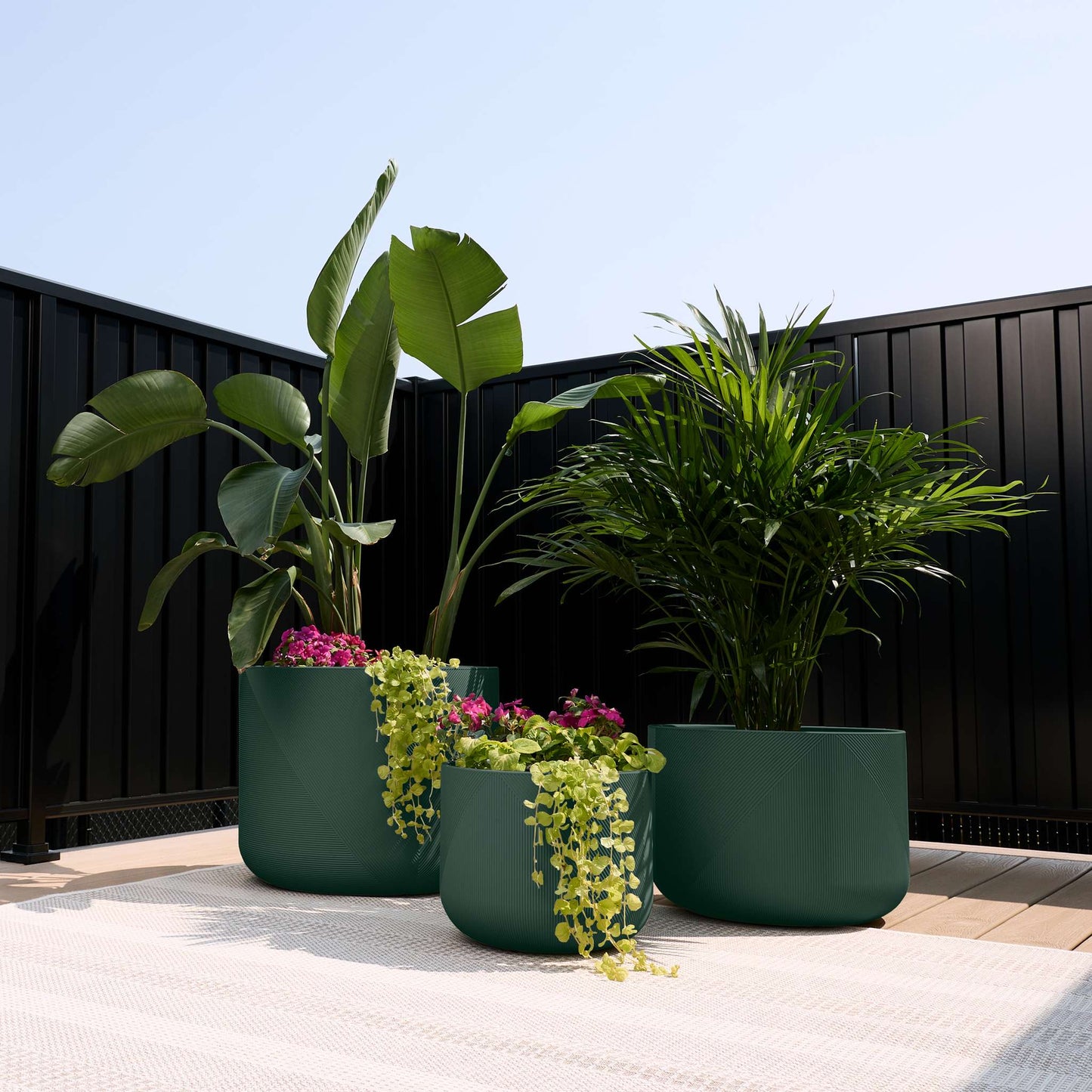 Ensemble de 3 jardinières Gavin 14 po, 18 po et 22 po