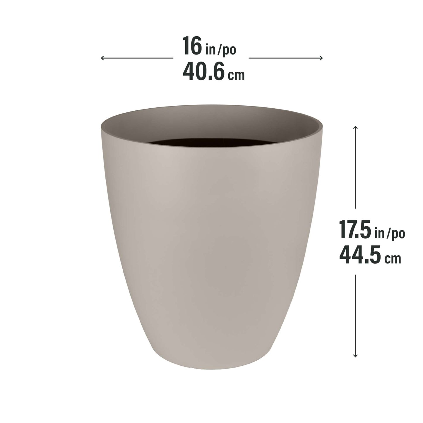 16" Urban Planter with Matte Finish