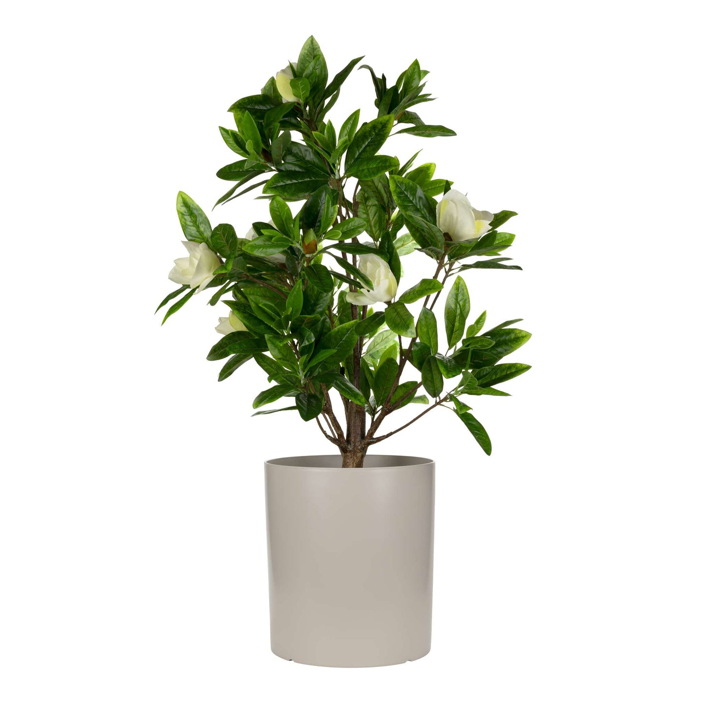 15" Cylindrical Urban Linear Planter with stone-effect speckled finish