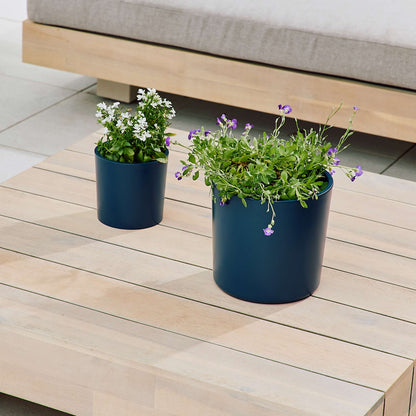 4.5" Cylindrical Urban Linear Planter with stone-effect speckled finish