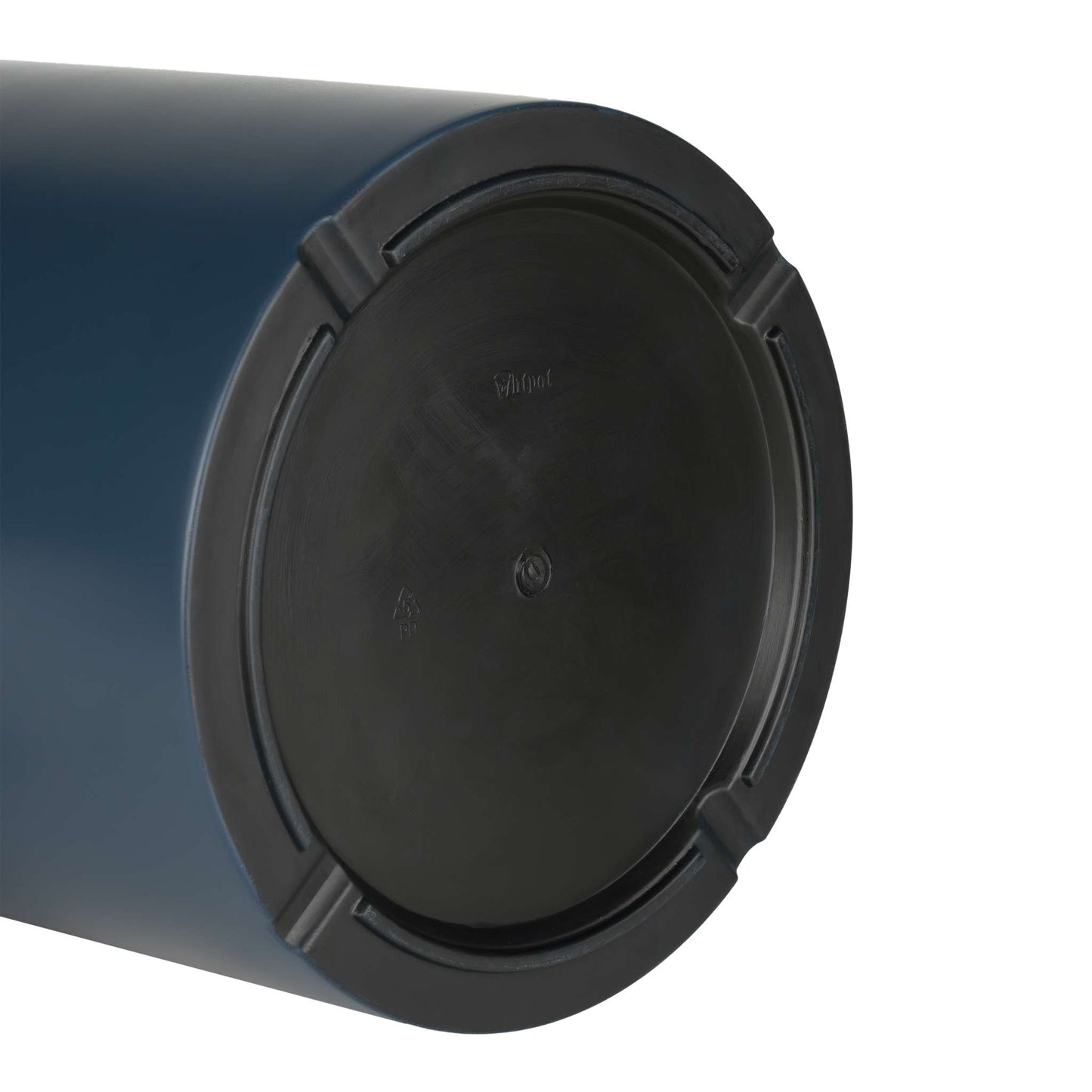 12.5" Cylindrical Urban Linear Planter with stone-effect speckled finish